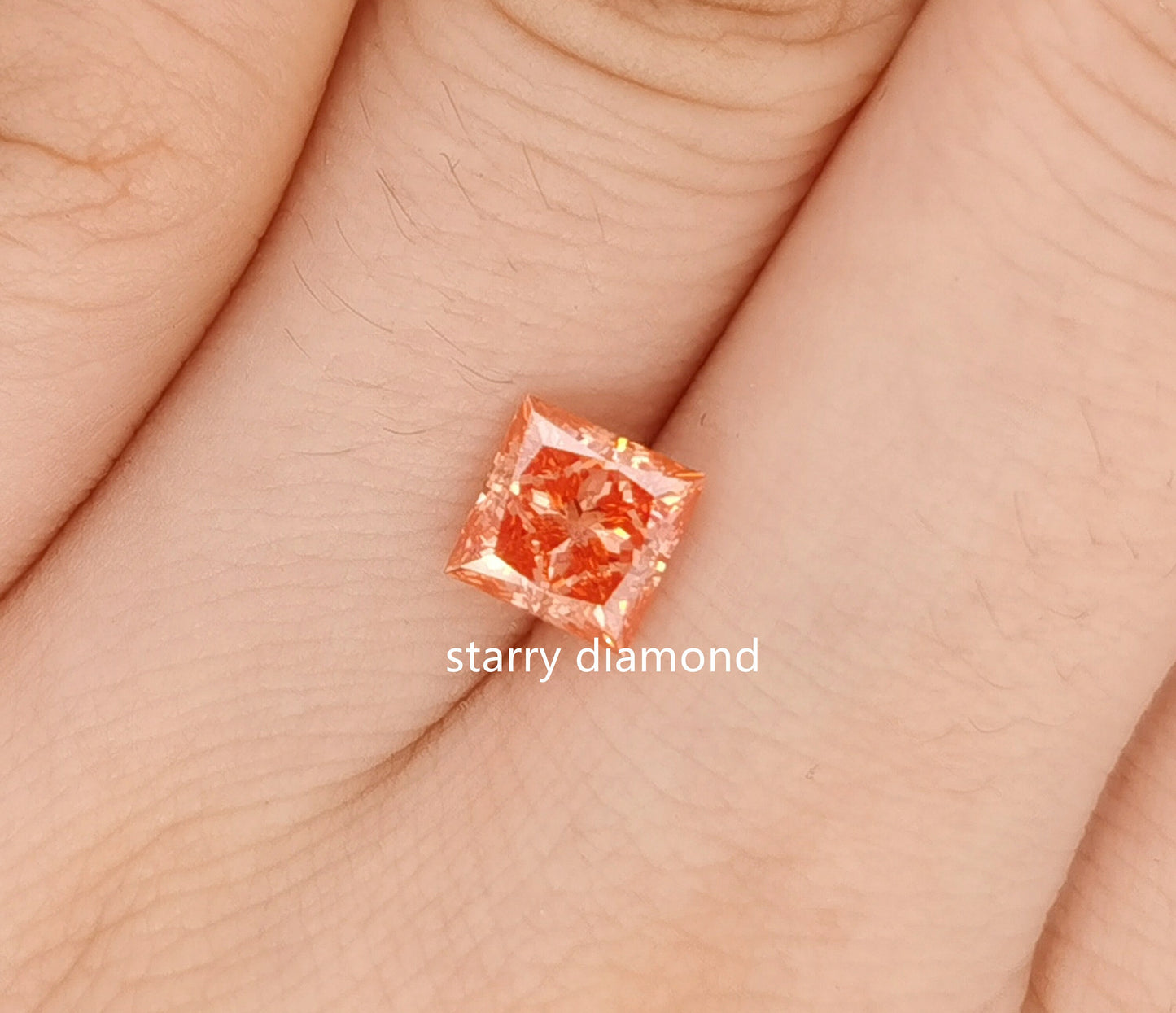 IGI certified 1.52ct Princess Cut Fancy Vivid Pink Diamond/ Pink Lab Diamond| Affordable Pink Diamond| Engagement Ring| April birthstone
