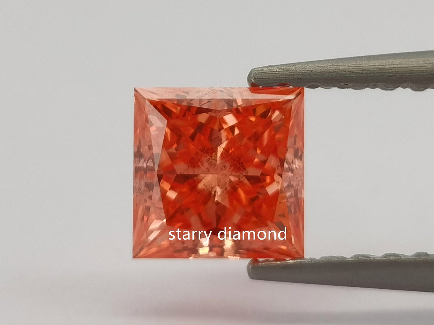 IGI certified 1.52ct Princess Cut Fancy Vivid Pink Diamond/ Pink Lab Diamond| Affordable Pink Diamond| Engagement Ring| April birthstone