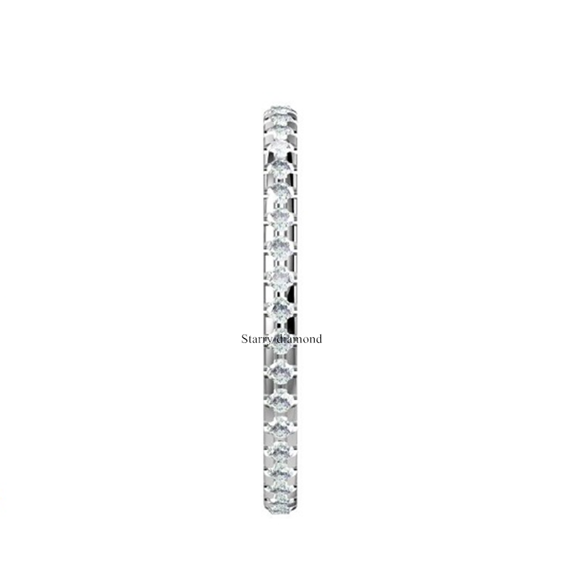 Lab Grown Diamond Eternity Ring| Stackable Wedding Band| 14k/18K Solid Gold diamond Ring