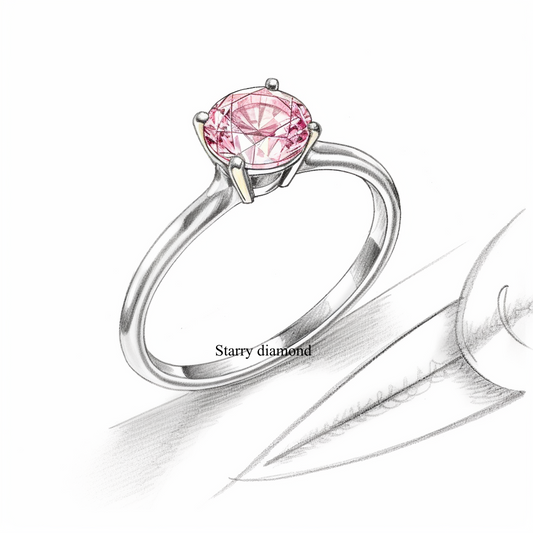 Custom design solitaire ring| Classic 4-prong diamond engagement ring setting