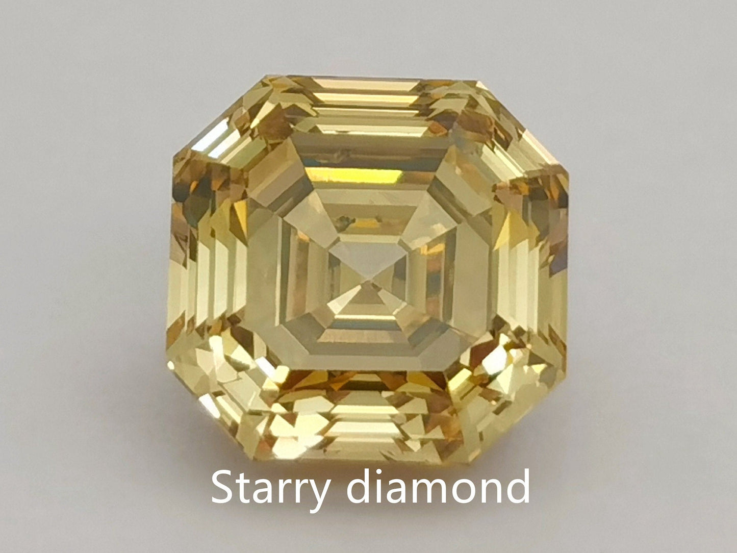 IGI certified 2.02CT Asscher Cut Fancy Deep Yellow Loose Diamond/ Lab Grown Diamond Ring/Affordable Color Diamonds/ April Birthstone