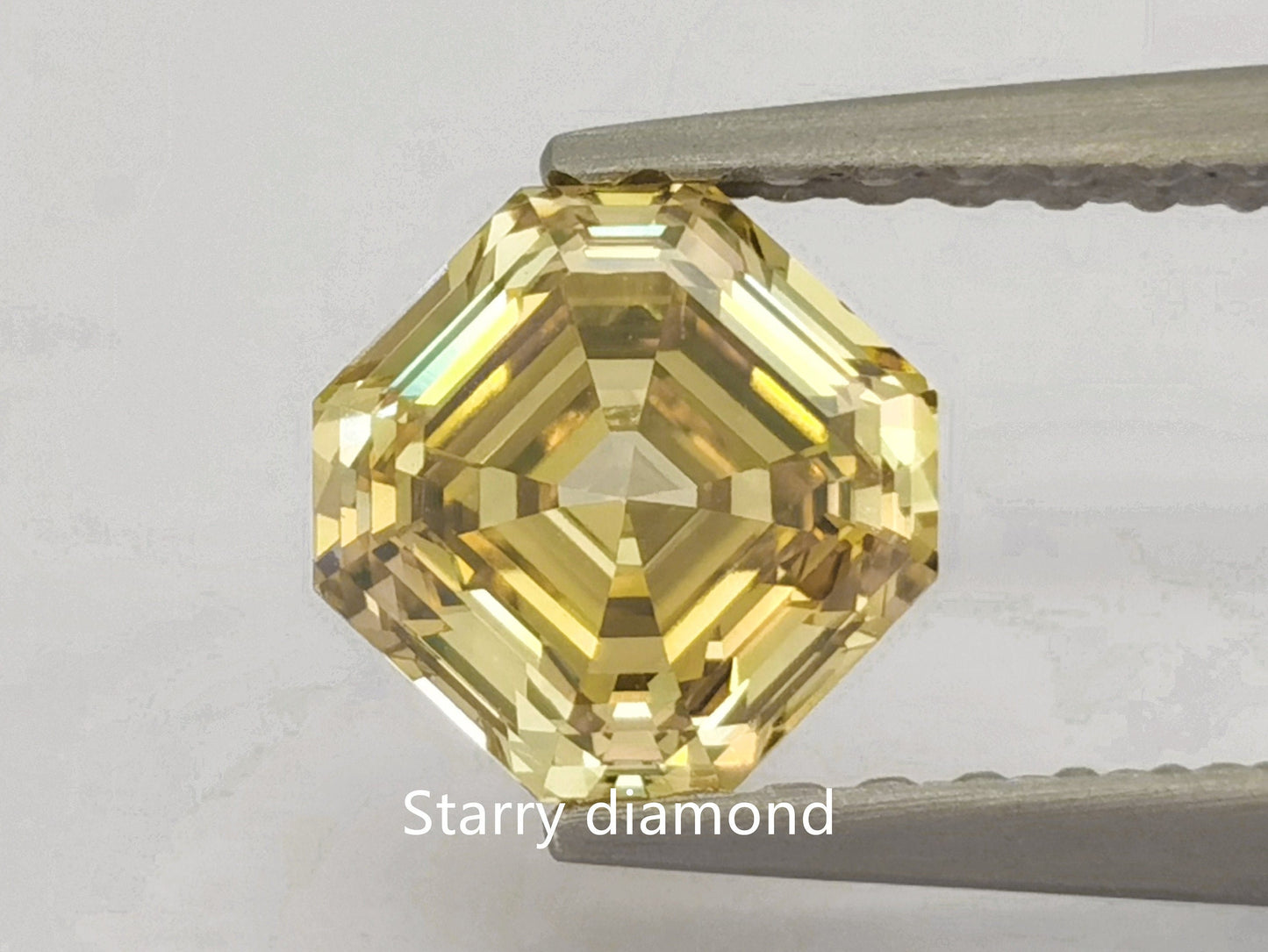 IGI certified 2.02CT Asscher Cut Fancy Deep Yellow Loose Diamond/ Lab Grown Diamond Ring/Affordable Color Diamonds/ April Birthstone