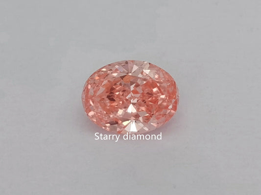 IGI certified 0.84ct Oval Cut Fancy Intense Pink Loose Diamond/ Lab Diamond for Engagement Ring/Affordable Color Diamond/ April birthstone