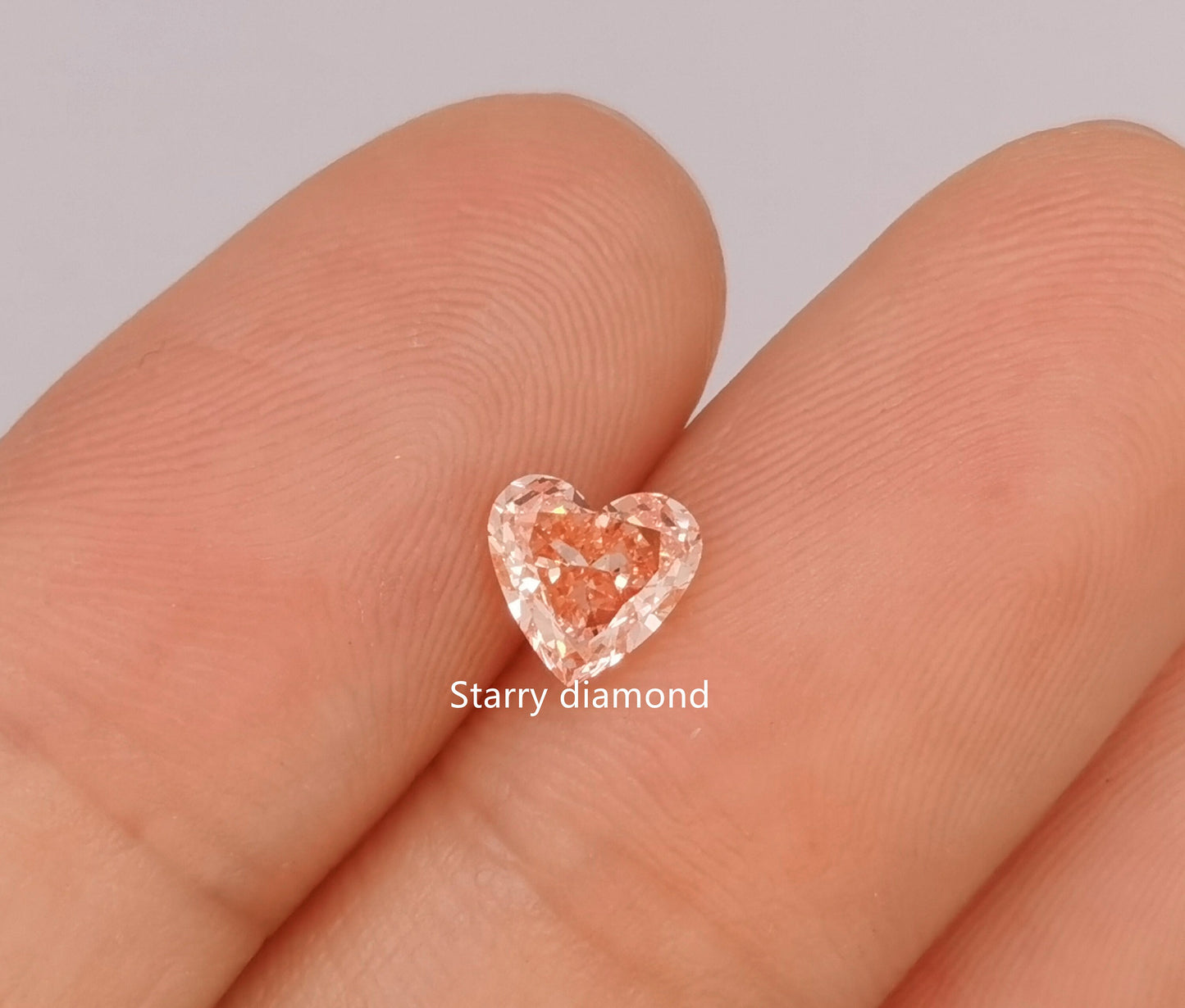 IGI certified 0.59ct Heart Cut Fancy Intense Pink Loose Diamond/ Lab Diamond Ring/ Affordable Pink Diamond/April birthstone