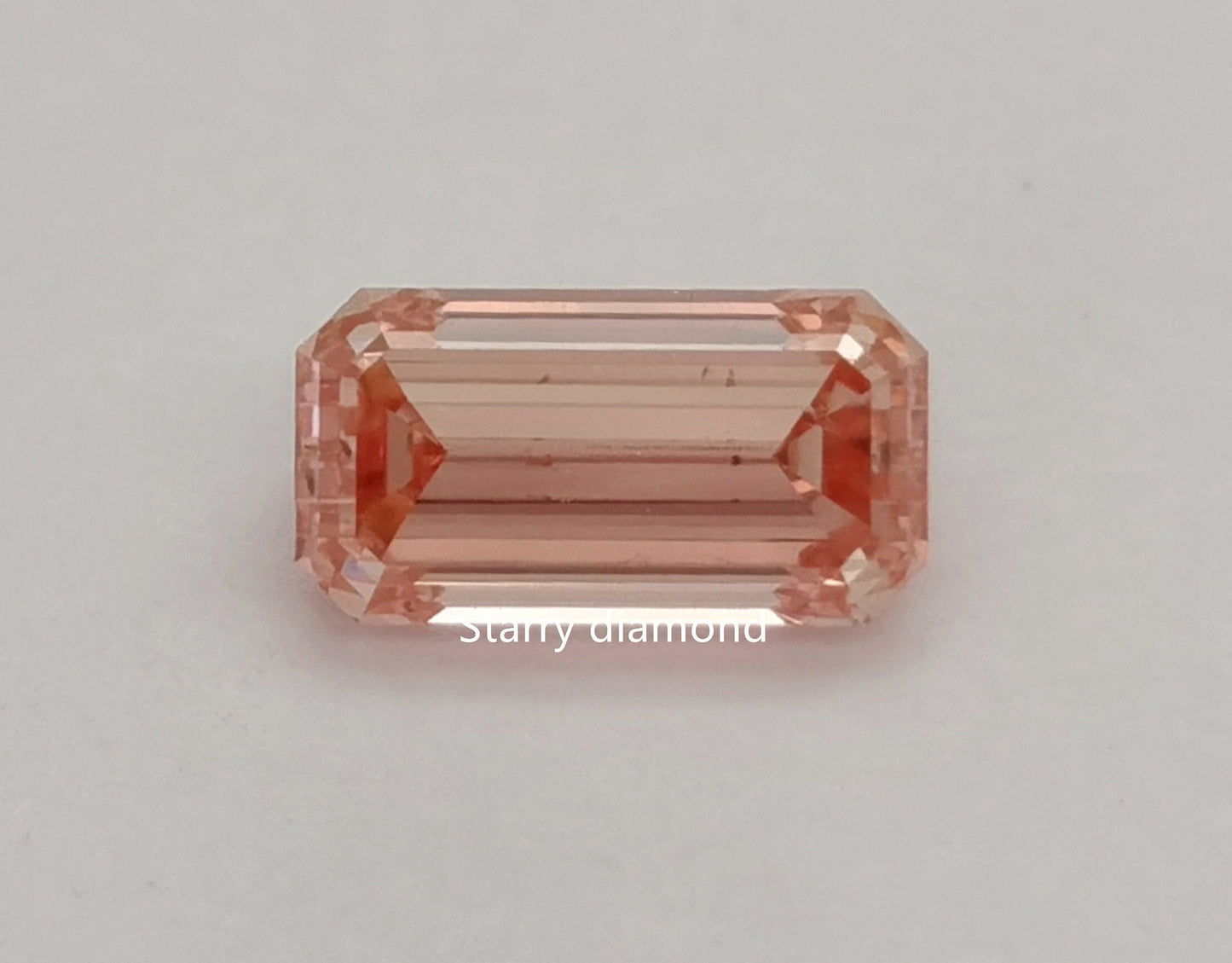 IGI certified 0.68ct Emerald Cut Fancy Intense Pink Diamond/ Lab Grown Diamond Ring /Affordable Diamond/ April birthstone