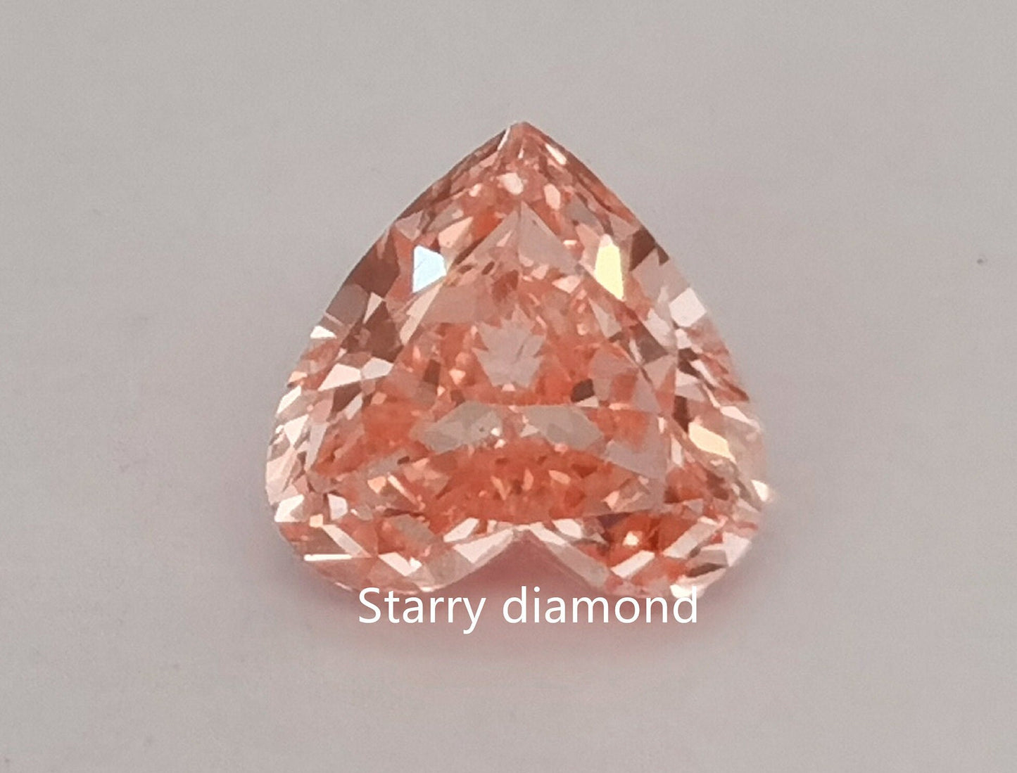 IGI certified 0.59ct Heart Cut Fancy Intense Pink Loose Diamond/ Lab Diamond Ring/ Affordable Pink Diamond/April birthstone