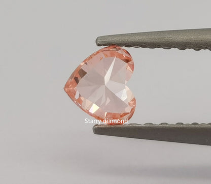 IGI certified 0.64ct Heart Cut Fancy Intense Pink Loose Diamond/ Lab Diamond Ring/ Affordable Pink Diamond/April birthstone