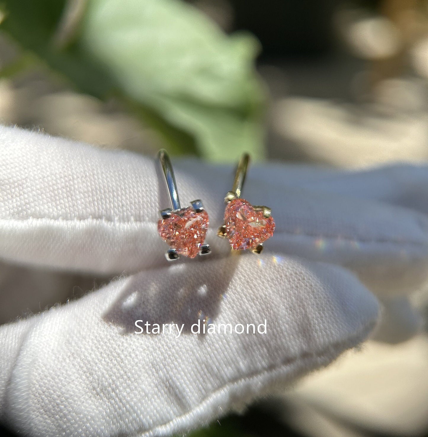 IGI certified One pair 1.83ct Fancy Intense Brownish Pink Lab Diamonds/ Pink Diamond for Engagement Ring/Affordable Color Diamond