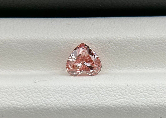 IGI certified 0.90ct Heart Cut Fancy Intense Brownish Pink Lab Diamond/Pink Diamond for Engagement Ring/Affordable Diamond/ April birthstone