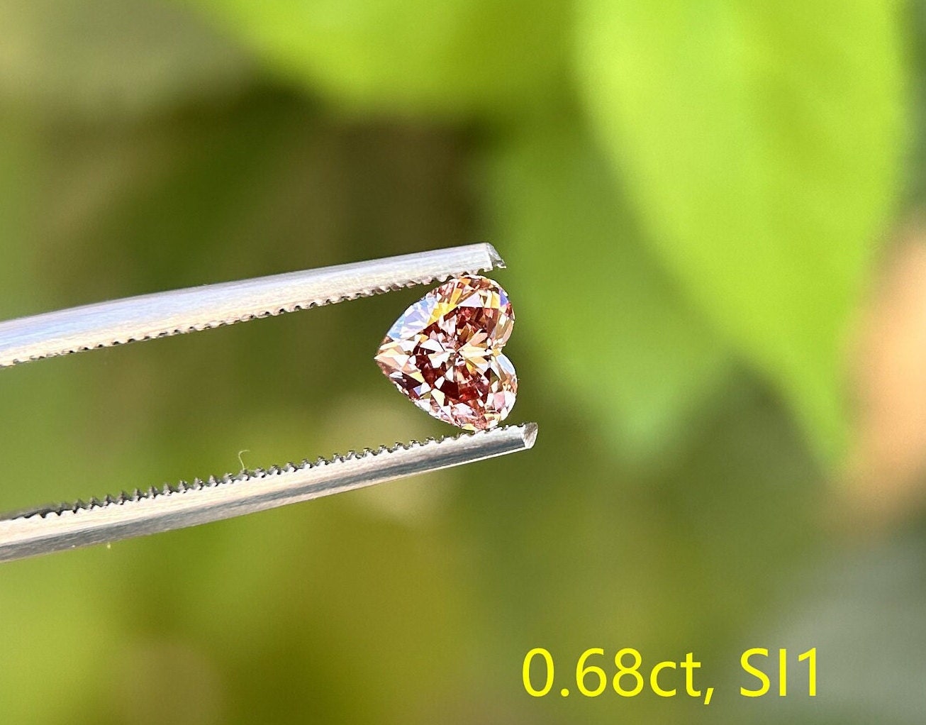 0.68ct Heart Shape Lab Brown Diamond/ Brown Diamond for Engagement Ring/Affordable Diamond/ April birthstone