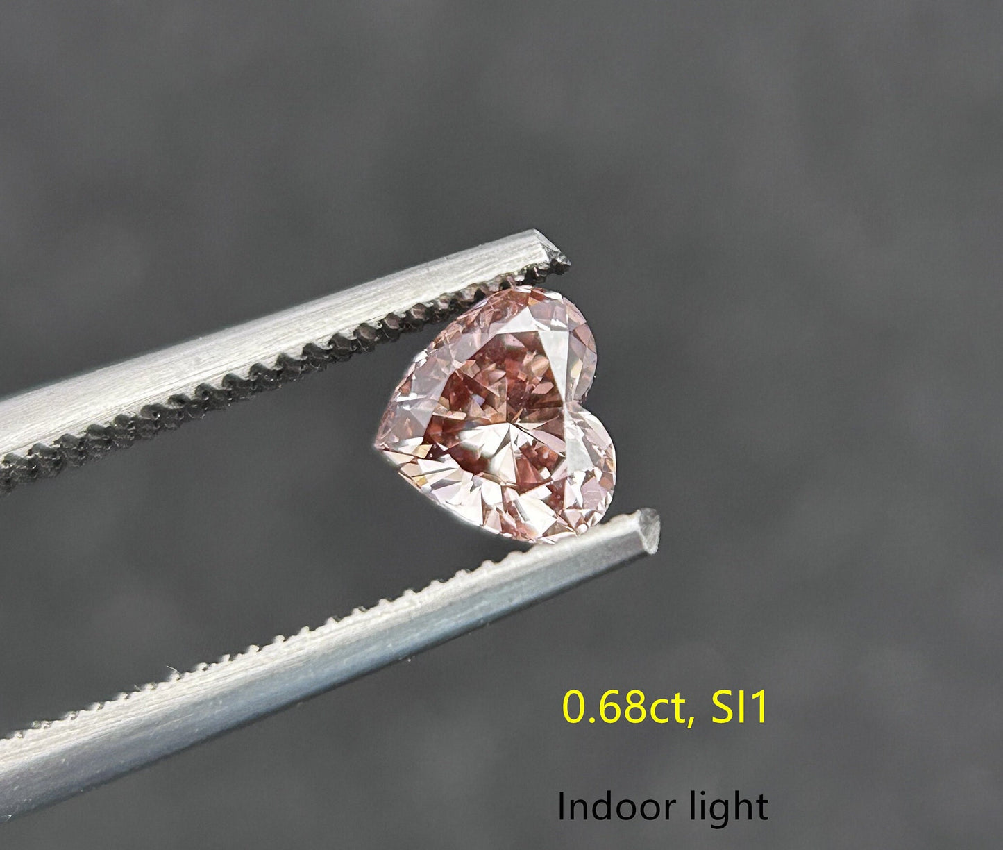 0.68ct Heart Shape Lab Brown Diamond/ Brown Diamond for Engagement Ring/Affordable Diamond/ April birthstone