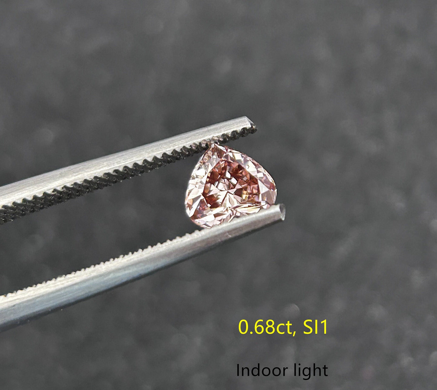 0.68ct Heart Shape Lab Brown Diamond/ Brown Diamond for Engagement Ring/Affordable Diamond/ April birthstone