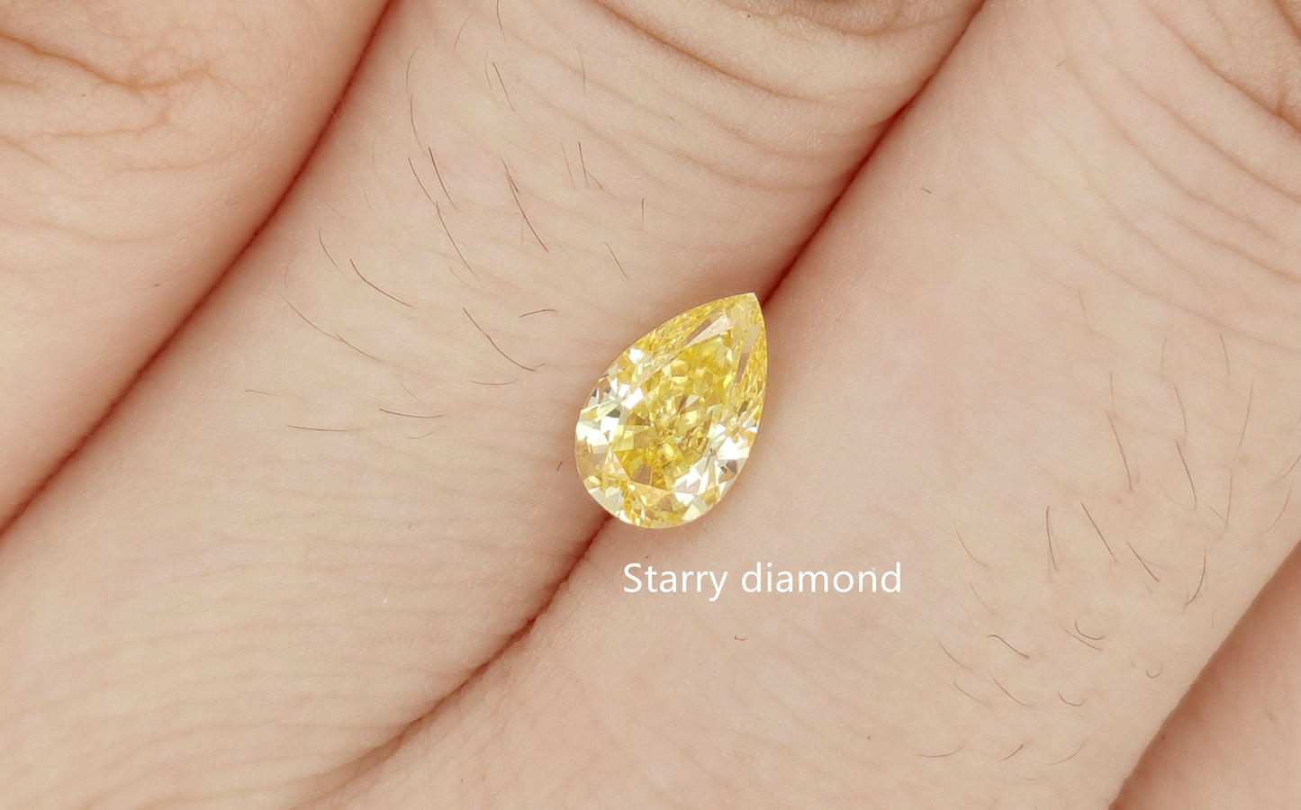 1.0ct Pear Shape Cut Fancy Yellow Lab Grown Diamond/ Lab Yellow Diamond Ring/Affordable Colored Diamonds/ April Birthstone