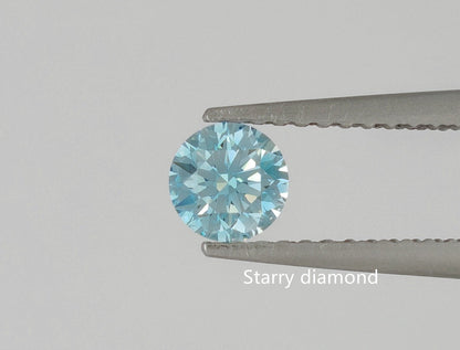 0.89ct Fancy Blue Loose Diamond/ Lab Grown Diamond for Ring/Affordable diamond/ April birthstone