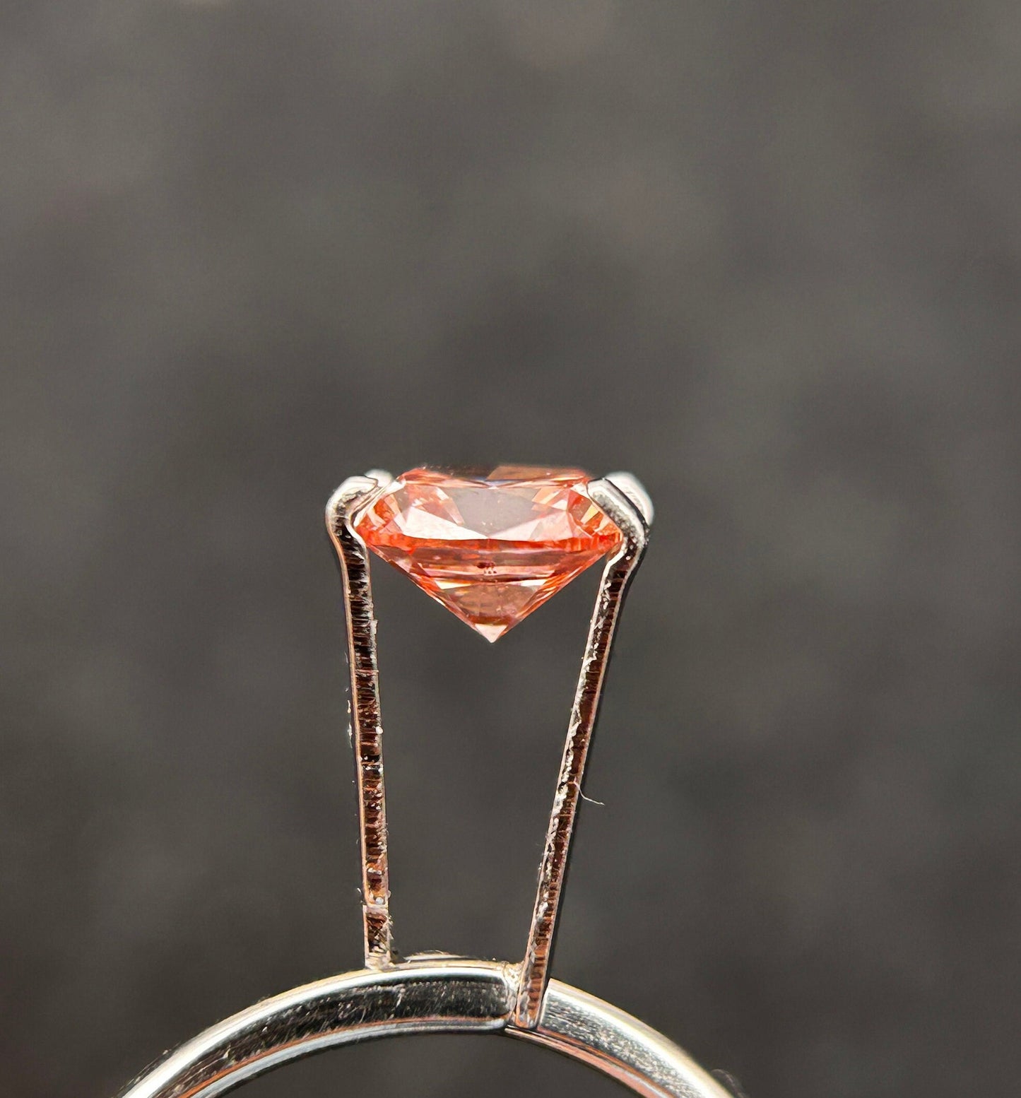 1.15ct Cushion Cut Fancy Orangy Pink Loose Diamond/ Lab Diamond for Engagement Ring/ Affordable Diamond /April birthstone