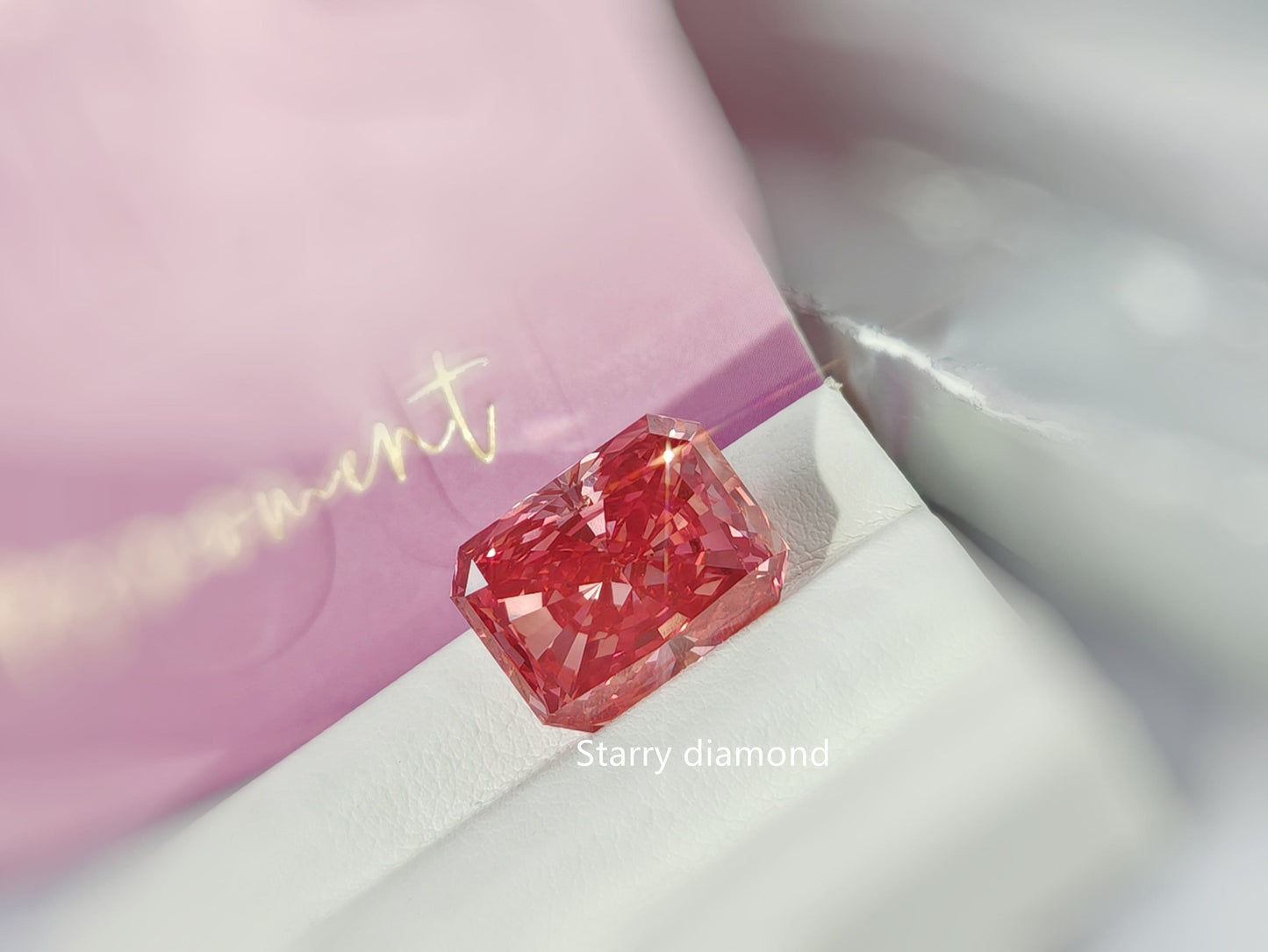 10.88ct Radiant Cut Fancy Deep Pink Lab Diamond /Lab Pink Diamond for Engagement Ring /Affordable Diamond /She said yes /April birthstone