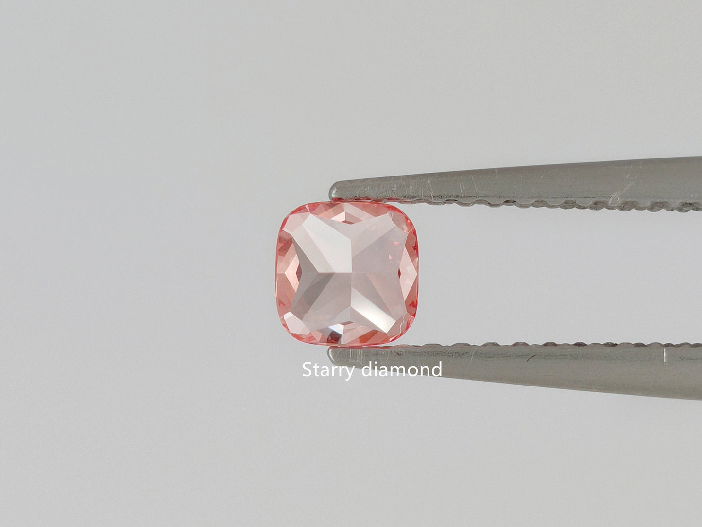 0.95 Cushion Cut Fancy Intense Orange Pink Lab Diamond /Pink Diamond for Engagement Ring /Affordable Diamond /April birthstone