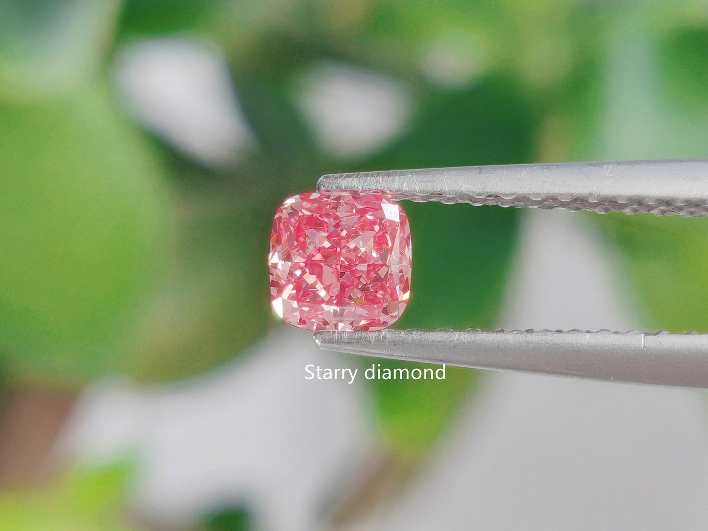 0.95 Cushion Cut Fancy Intense Orange Pink Lab Diamond /Pink Diamond for Engagement Ring /Affordable Diamond /April birthstone