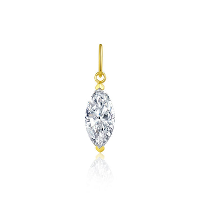 18K solid gold 0.5ct Lab Diamond Pendant/ Lab Grown Diamond Pendant /Affordable Diamond/ April birthstone