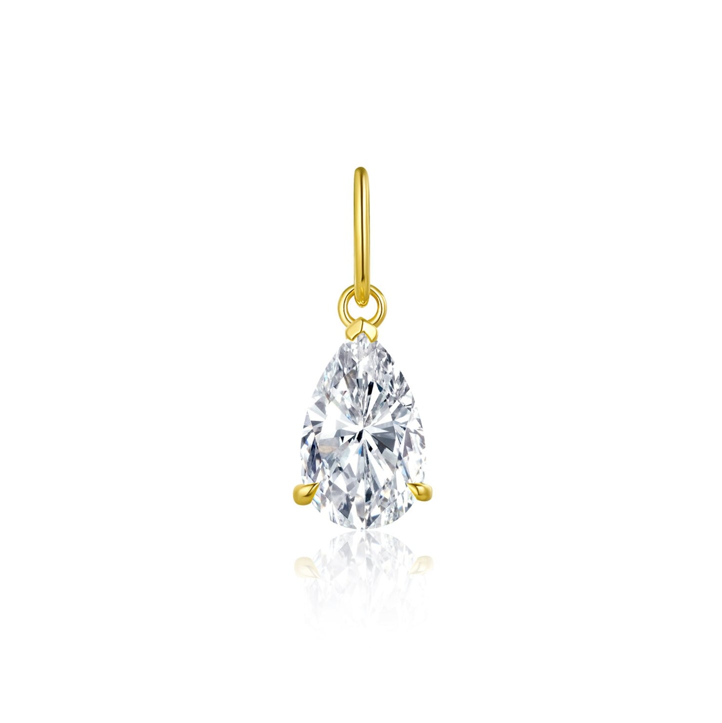 18K solid gold 0.5ct Lab Diamond Pendant/ Lab Grown Diamond Pendant /Affordable Diamond/ April birthstone