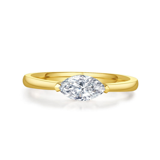 14K Solid Gold Lab Diamond Solitaire Ring /Lab Diamond Wedding Ring /Affordable Color Diamond Jewelry /Gift for her