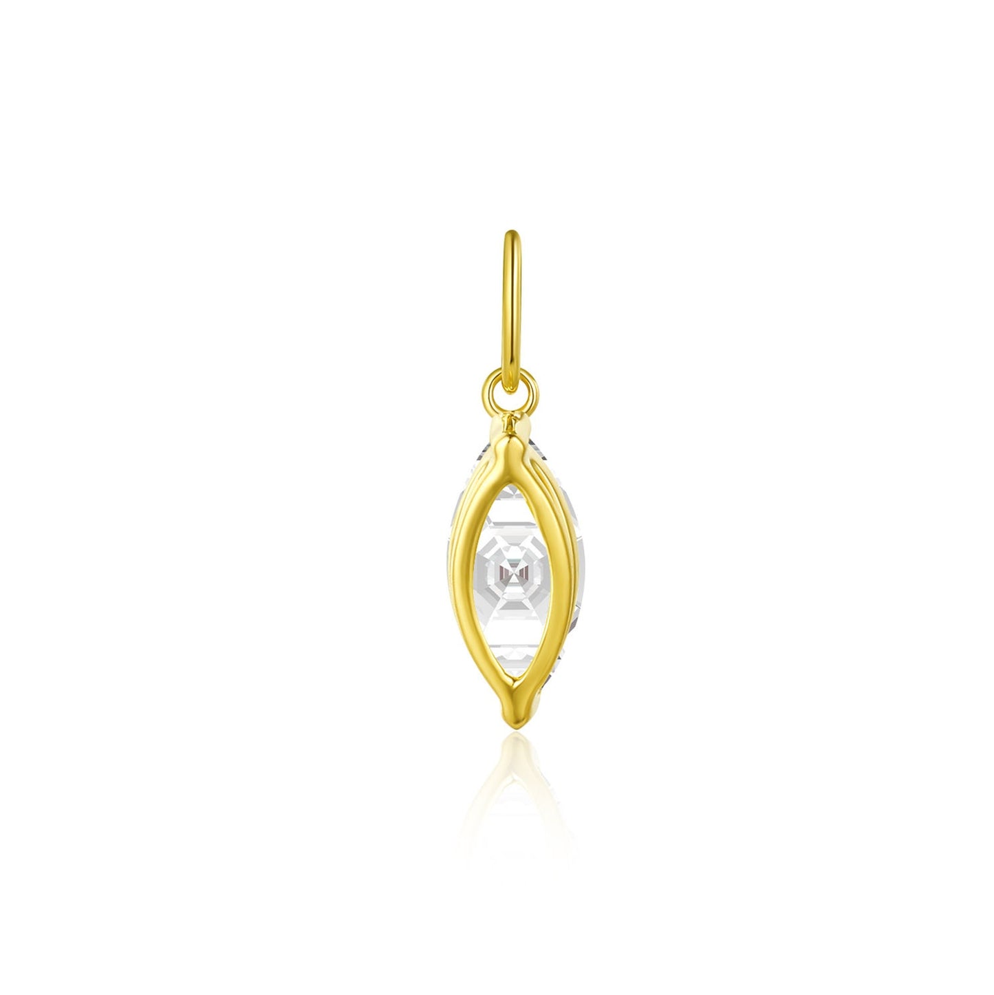 18K solid gold 0.5ct Lab Diamond Pendant/ Lab Grown Diamond Pendant /Affordable Diamond/ April birthstone