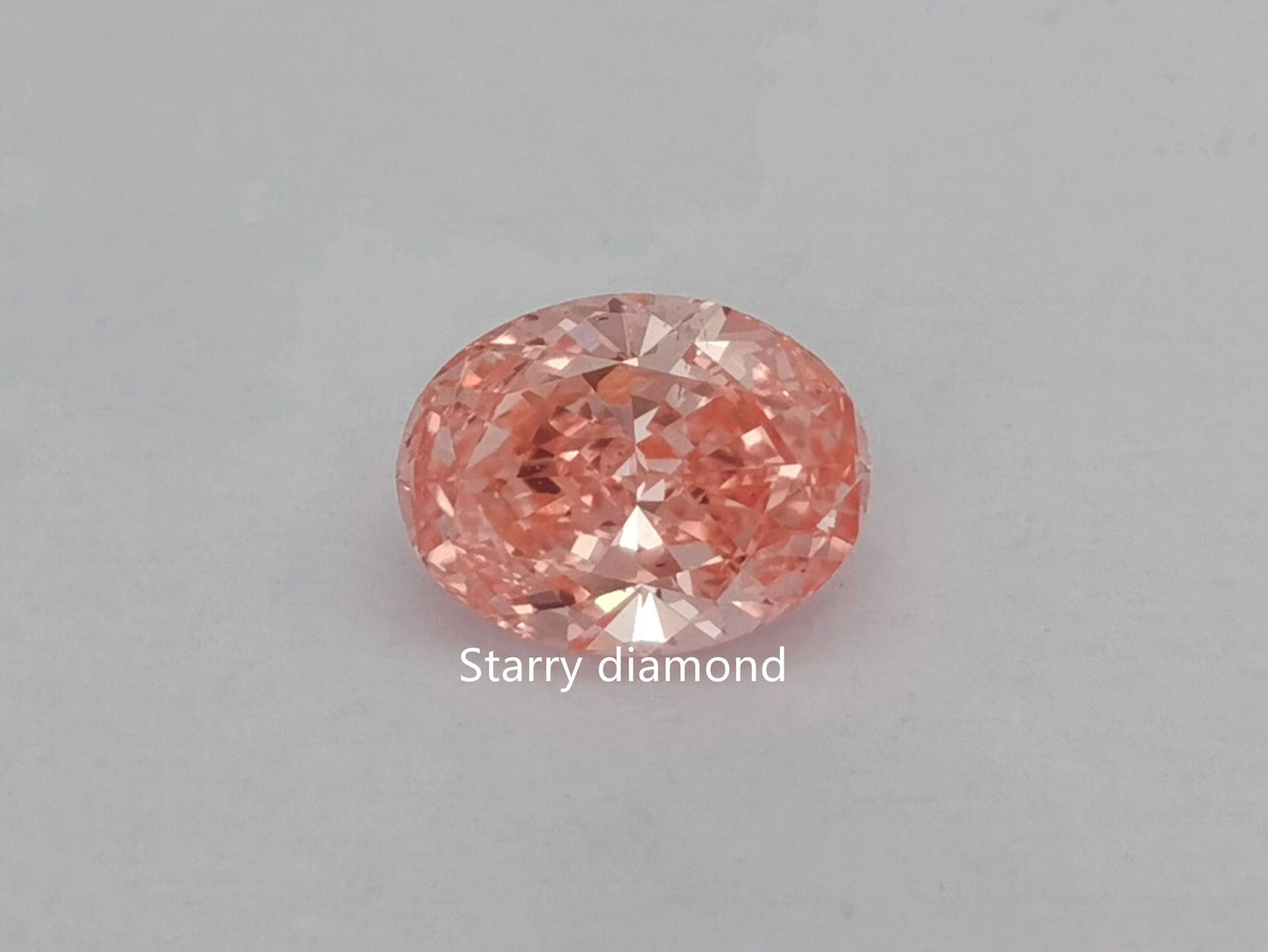 IGI certified 0.84ct Oval Cut Fancy Intense Pink Loose Diamond