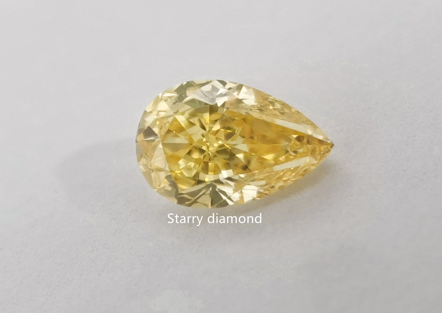 1.0ct Pear Shape Cut Fancy Yellow Lab Grown Diamond/ Lab Yellow Diamond Ring/Affordable Colored Diamonds/ April Birthstone
