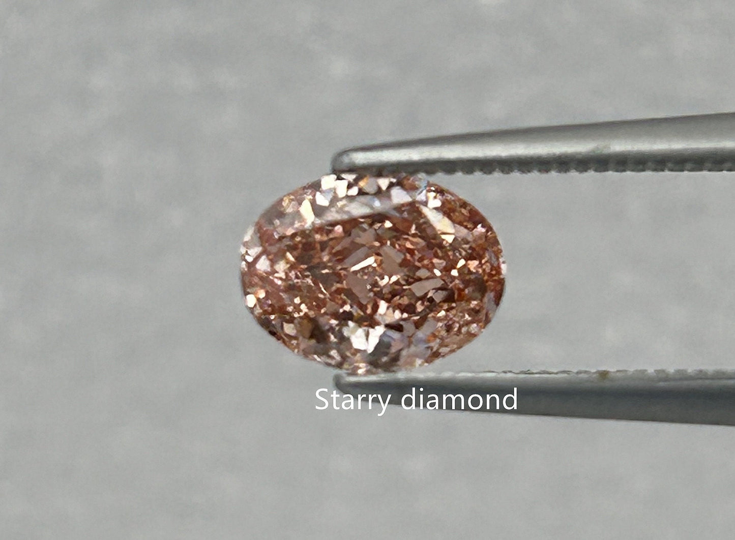 IGI certified 0.93ct Oval Cut Fancy Pinkish Brown Diamond/ Lab Diamond for Engagement Ring/Affordable Color Diamond/ April birthstone