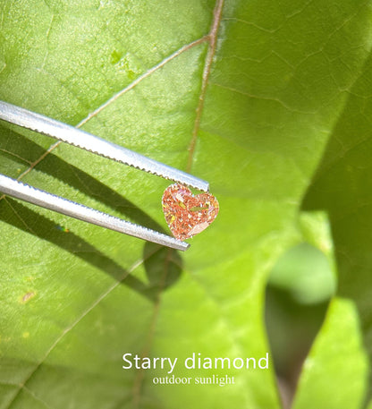 IGI certified 0.89ct Heart Cut Fancy Intense Brownish Pink Lab Diamond/Pink Diamond for Engagement Ring/Affordable Diamond/ April birthstone